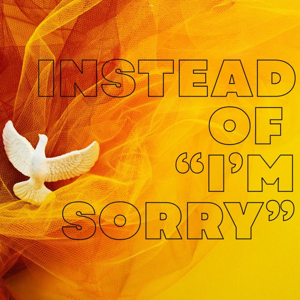 INSTEAD OF “i’M SORRY”